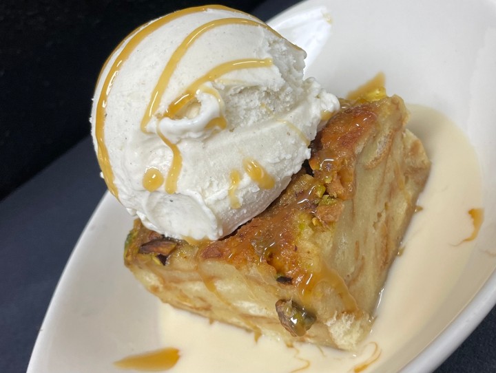 Pistachio Bread Pudding