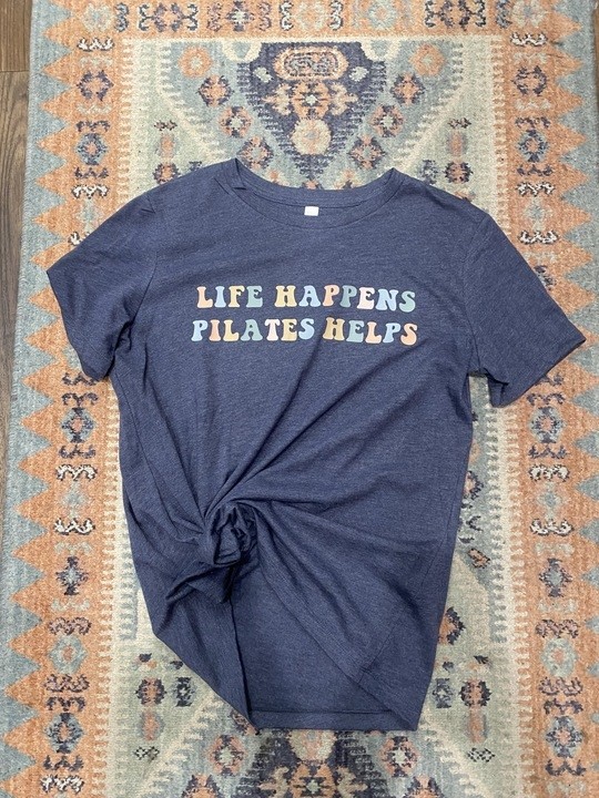 Pilates Life Happens Tee- XL