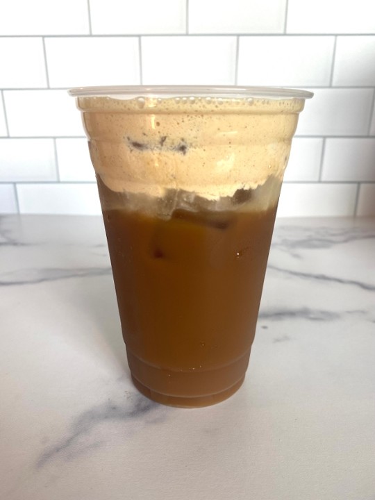 White Chocolate Cold Brew with Pumpkin Spice Cold Foam