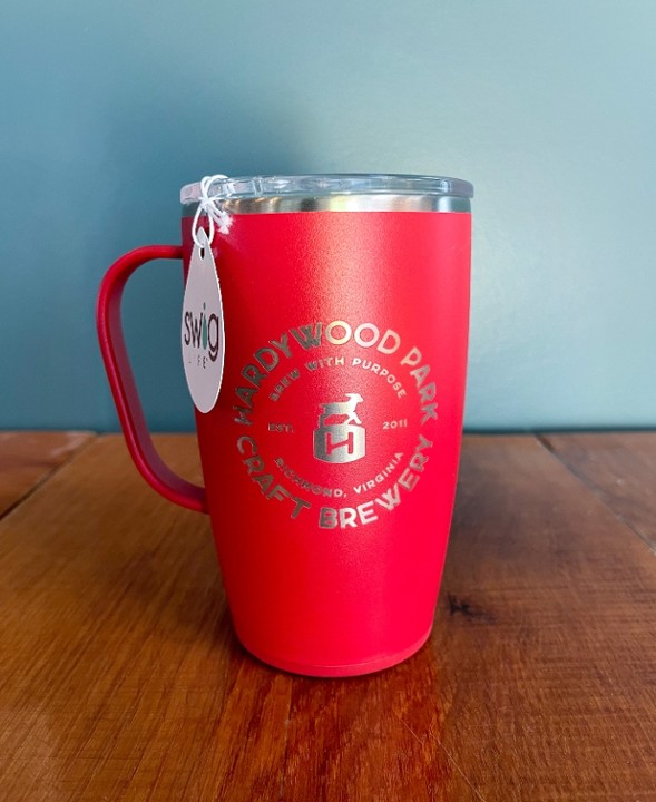 Hardywood Badge Red Swig 18oz Mug