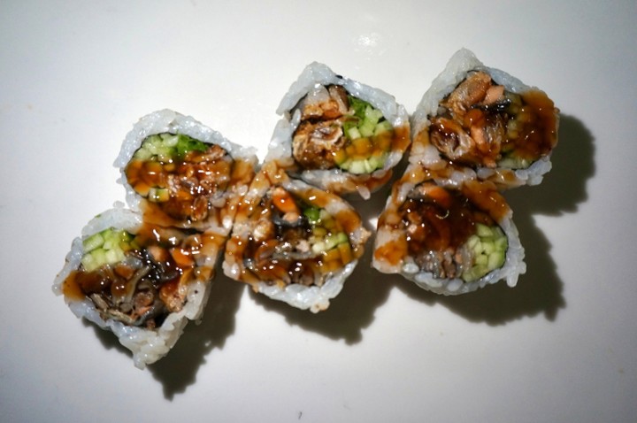 Salmon Skin, Cucumber, & Scallion Roll