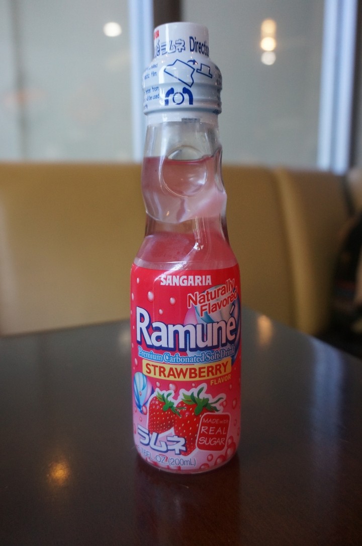 Strawberry marble drink (Japanese soda)
