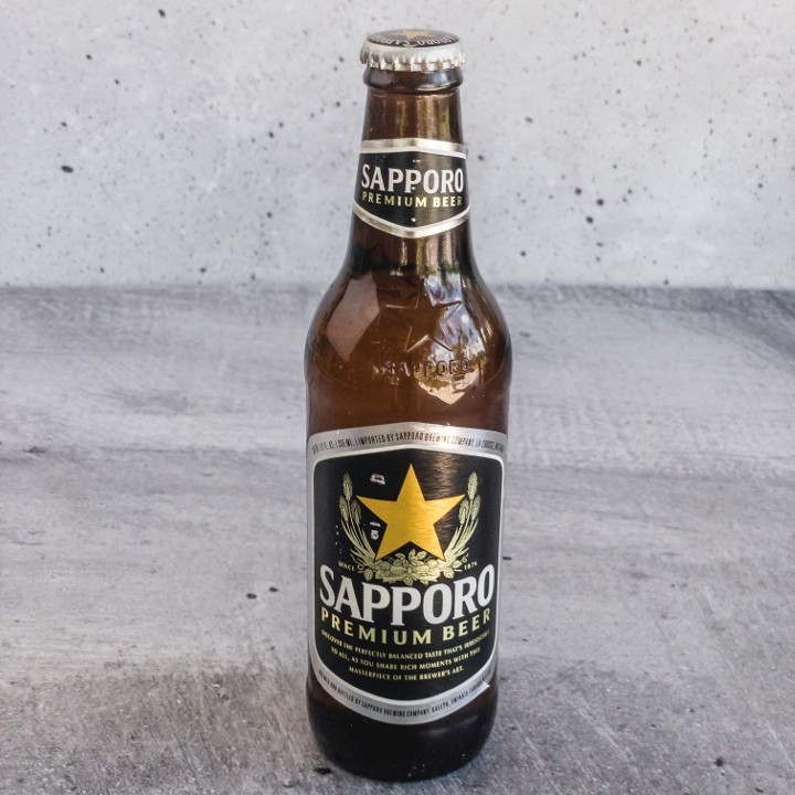 Sapporo Premium 12 oz bottle (5% ABV)