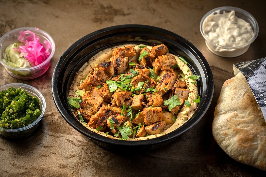 Grilled Za'atar Chicken Hummus Bowl