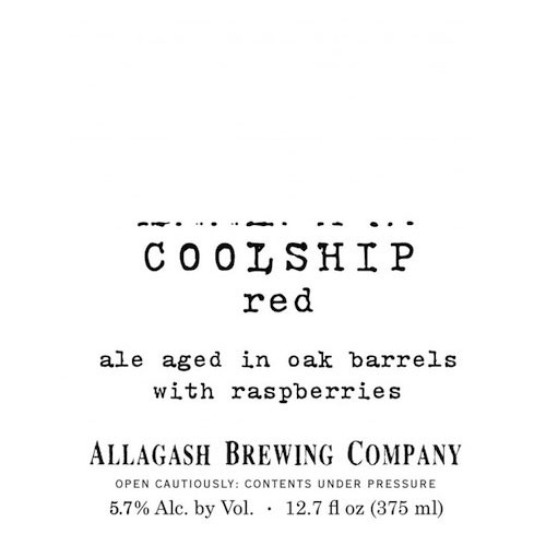 ALLAGASH COOLSHIP RED Wild Ale (Tart & Funky)