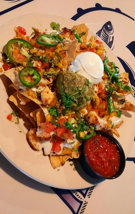 REEL GRILLED SHRIMP NACHOS