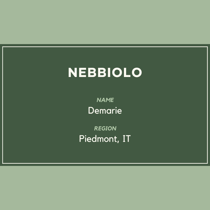 DEMARIE NEBBIOLO DRAFT BOTTLE