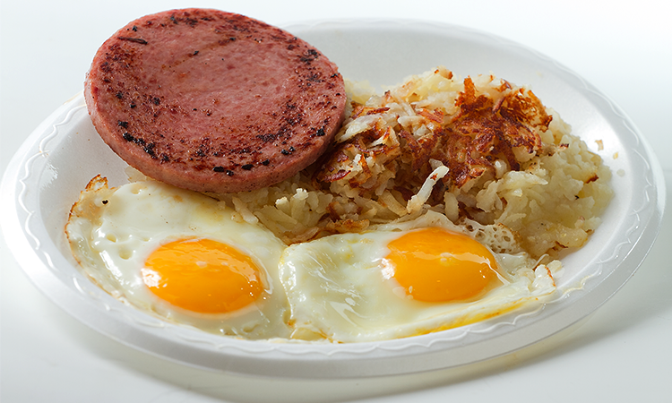 SALAMI & EGGS PLATE WITH HASHBROWNS