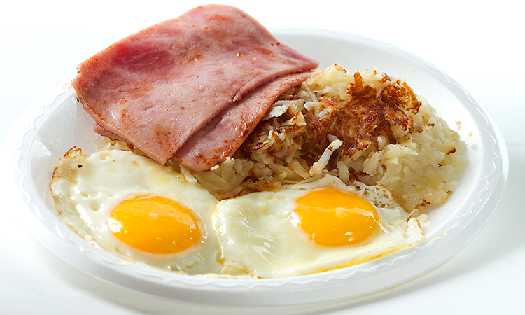 HAM & EGGS PLATE WITH HASHBROWNS