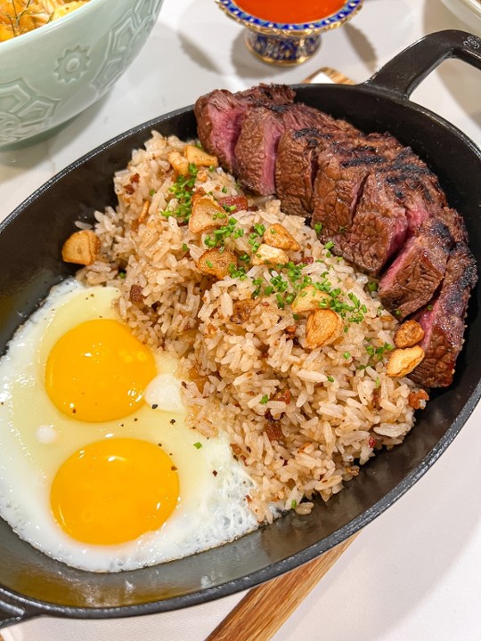 Kobe Steak & Eggs Bacon Fried Rice
