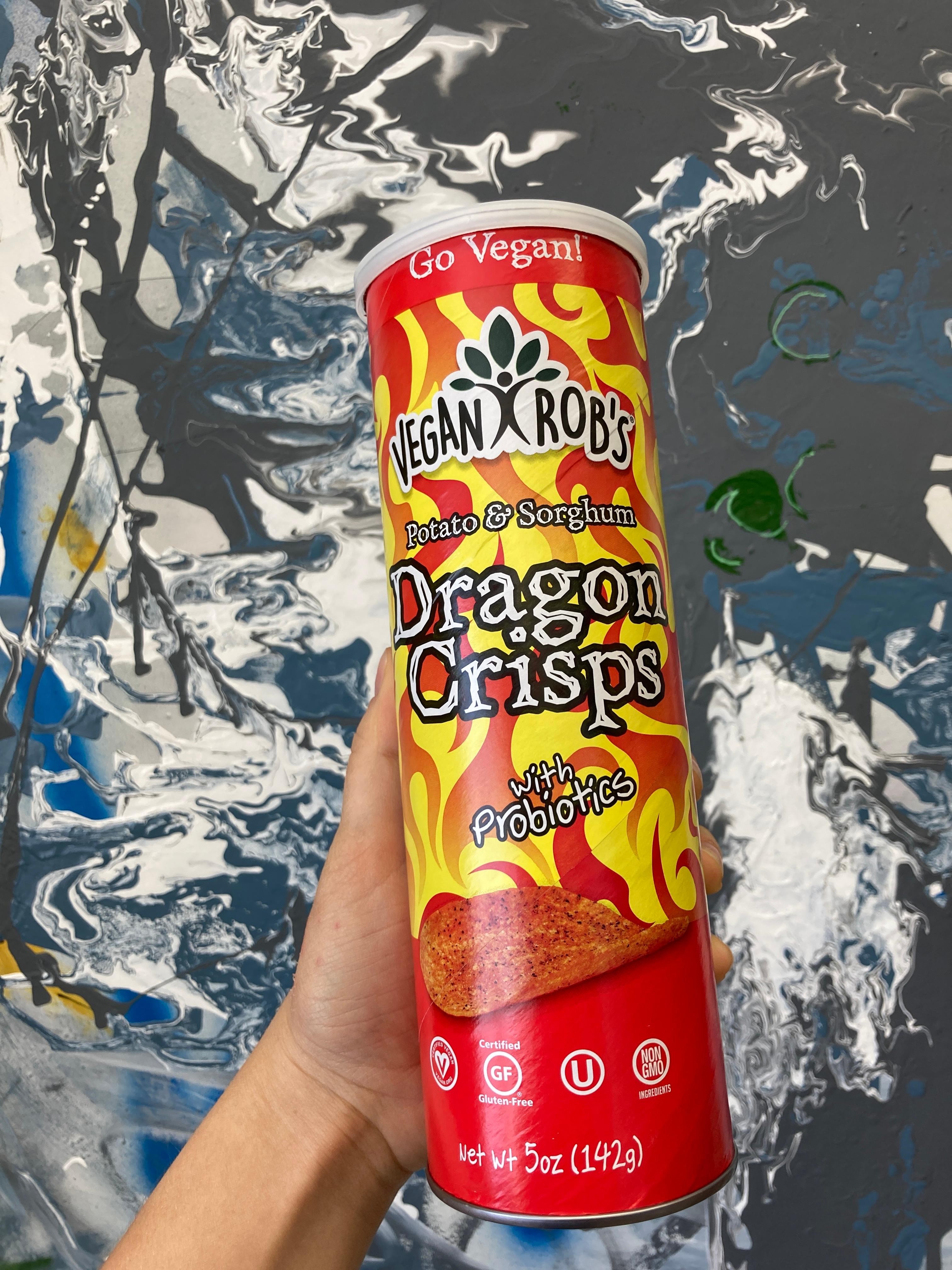 Vegan Robs Dragon Crisps 5 oz "Pringles" Can