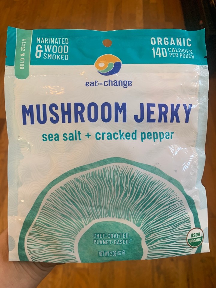 Sea Salt & Cracked Pepper- Eat The Change Mushroom Jerky