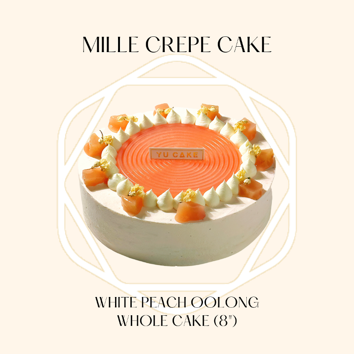 Whole White Peach Oolong Mille Crepe Cake