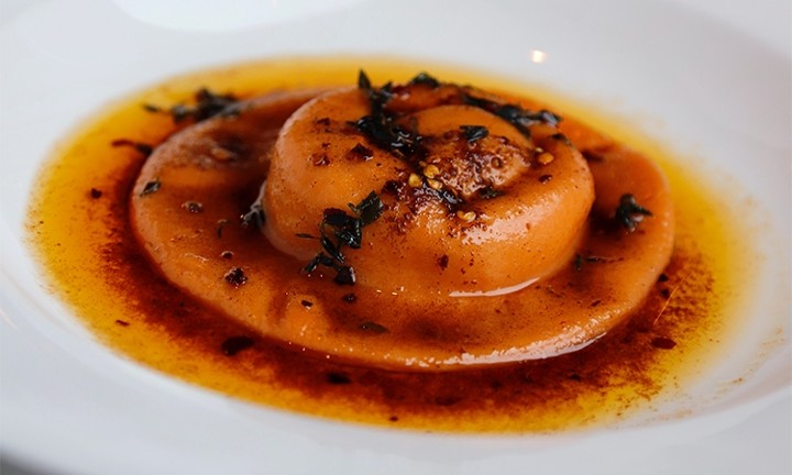 Nduja Egg Raviolo