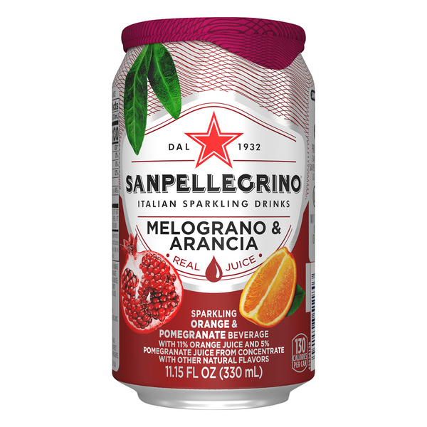 San Pellegrino Orange & Pomegranate 12oz Can