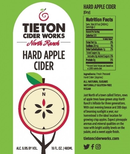 16 oz Tieton Hard Apple Cider