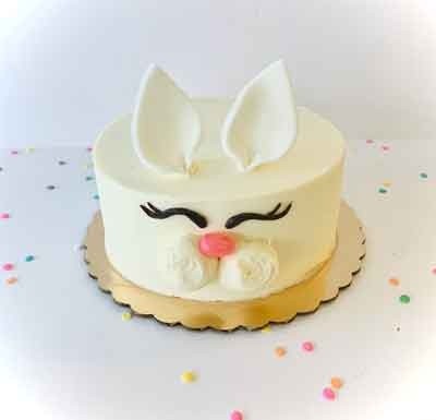 Mocha Mousse Modern Bunny Face Cake