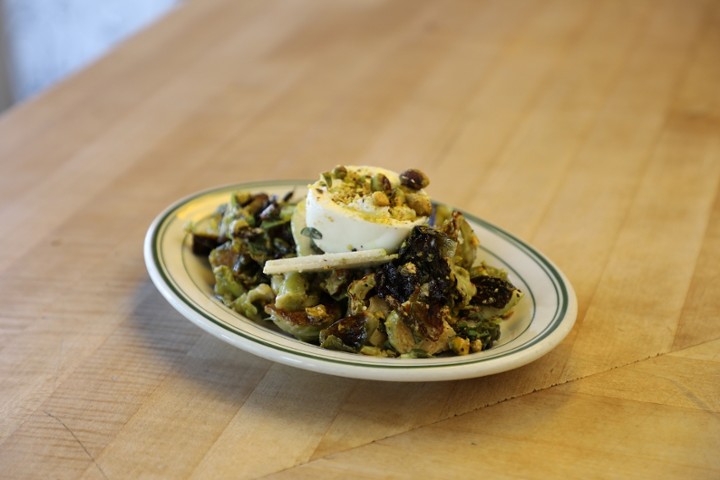 Warm Brussels Sprouts & Burrata