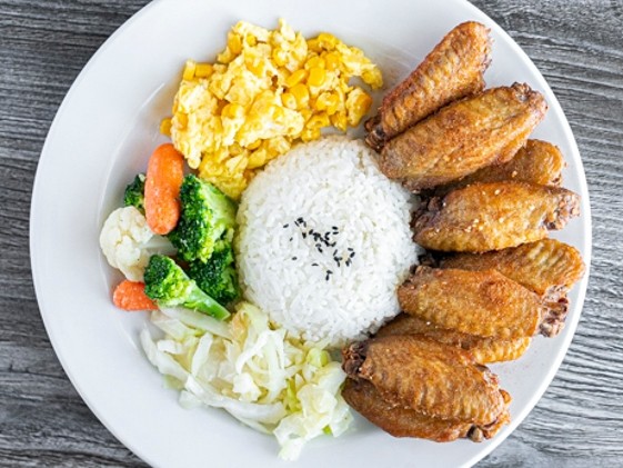Fried Chicken Wings Rice (8pcs)