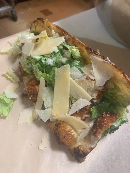 CHICKEN CAESAR PANUOZZO (pizza sandwich)