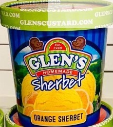 4 oz. Glen's Orange Sherbert Cup