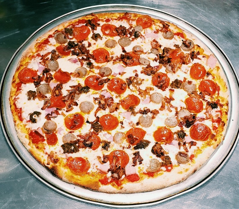 Personal Loaded Meat Pizza