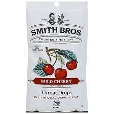 Smith Bros. Wild Cherry Cough Drops 30 Drop Pack
