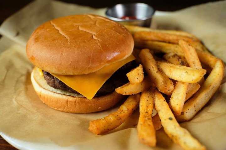 KIDS 4oz Cheese Burger W/ Fries