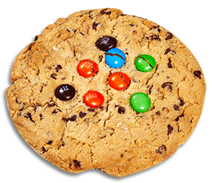 1 LARGE M&MS COOKIE