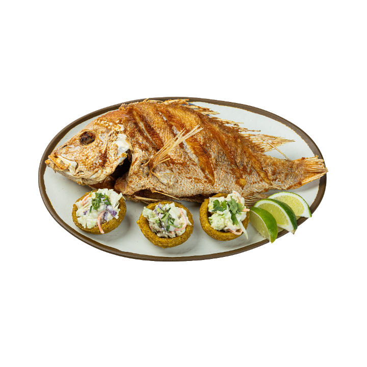 Whole Fried red genuine Snapper