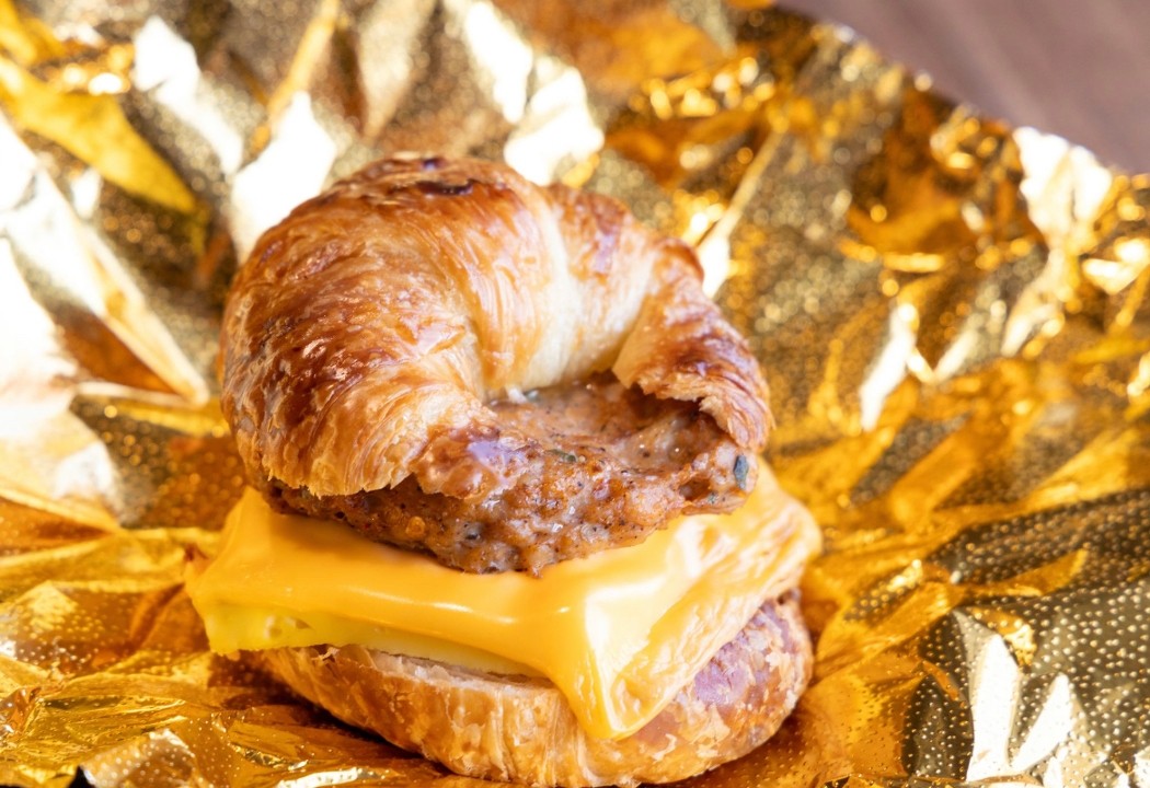 22. Croissant: Sausage, Egg, Cheese