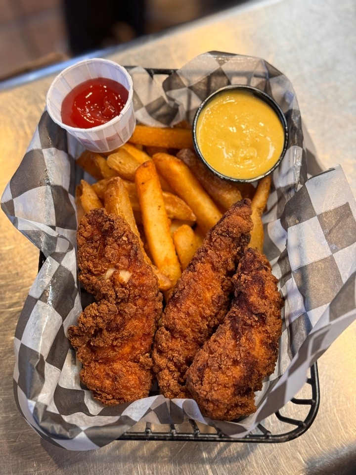 CHICKEN TENDERS AND FRENCH FRIES