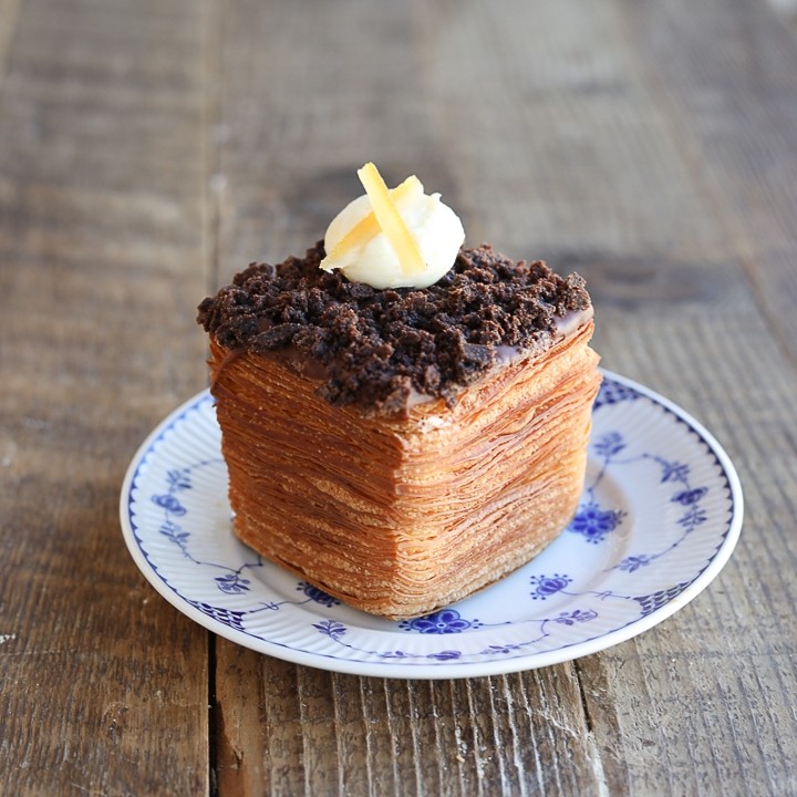 Orange Chocolate Cheesecake Croissant Cube