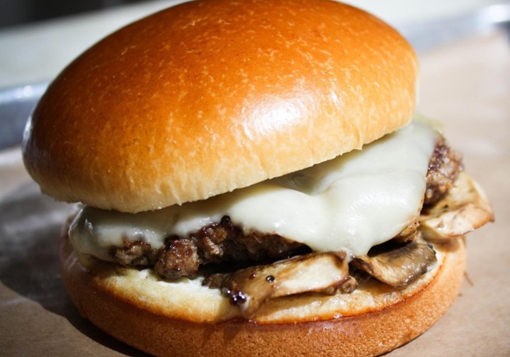 #6 Double Swiss Mushroom Burger