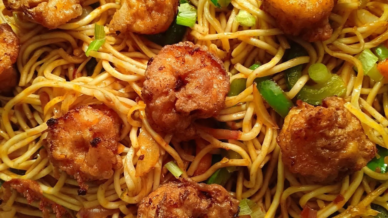 Schezwan Shrimp Noodles