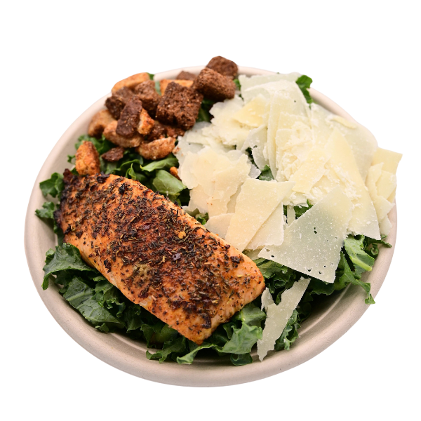 Kale Jerk Salmon Caesar