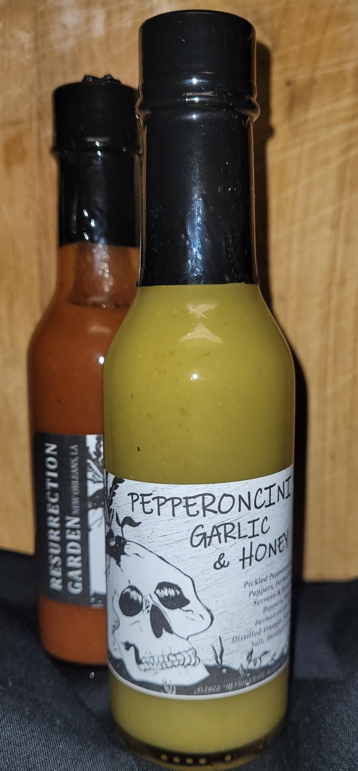 Pepperoncini Garlic & Honey Hot Sauce by Resurrection Garden
