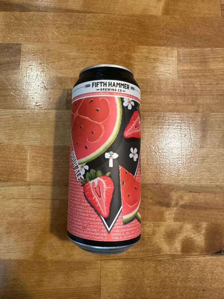 Fifth Hammer Brewing Co. Code Pink Sour Ale (Strawberry, Watermelon, and Lime) 16oz 5.5% ABV