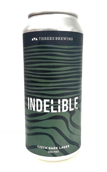 Threes Brewing Indelible Czech Dark Lager 16oz 4.4% ABV