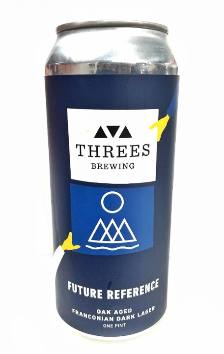 Threes Brewing Future Reference Oak Aged Franconian Dark Lager 16oz 4.8% ABV