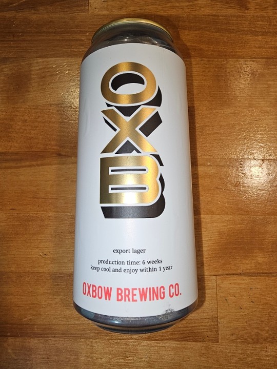 Oxbow Brewing Co.- OXB Export Lager (Dortmunder-Style Pale Lager) 16oz 5.5% ABV