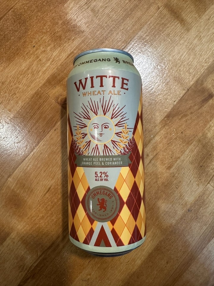 Ommegang Whitte Wheat Ale Brewed with Orange Peel & Coriander 16oz 5.2% ABV