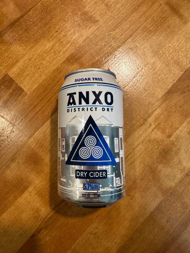 Anxo Sugar Free Low Cal/Gluten- Free District Dry Cider 12 oz 5.7% ABV