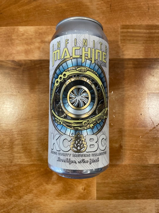 KCBC Infinite Machine Pilsner 16oz 4.8% ABV