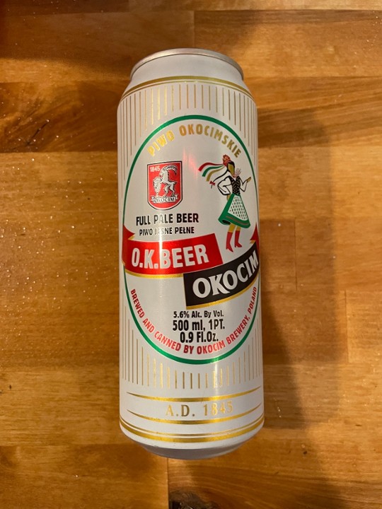 Okocim O.K. Beer Lager 16oz 5.0% ABV