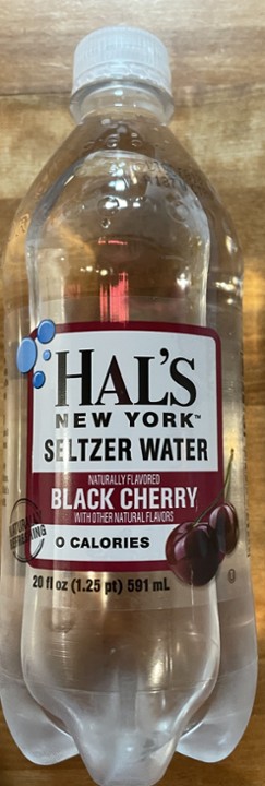 Hal's NY Black Cherry Seltzer Water