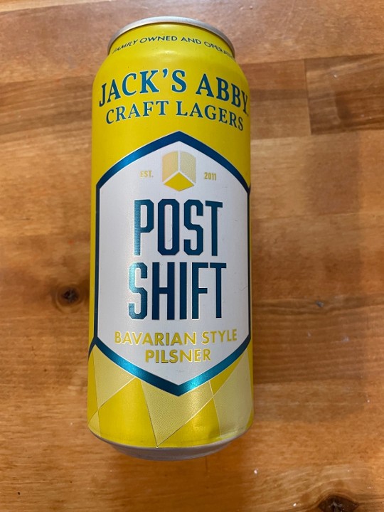 Jack's Abby Post Shift Pils 16oz 4.7% ABV