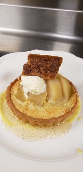 Poached Pear & Almond Tart