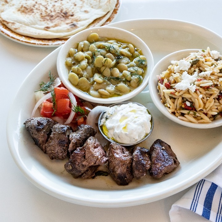 Beef Souvlaki Plate