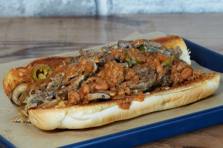 Philly-Chili Cheese Steak Sandwich